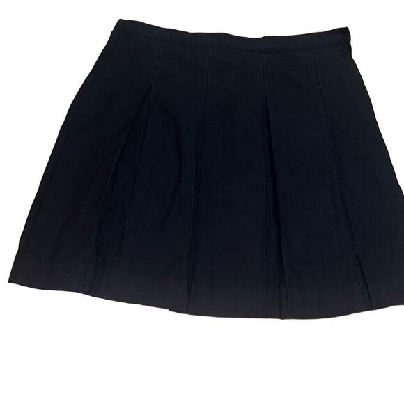 Lands' End Navy Box Pleat Above The Knee school Uniform Skirt LadiesNavy Size 7 - Picture 2 of 8
